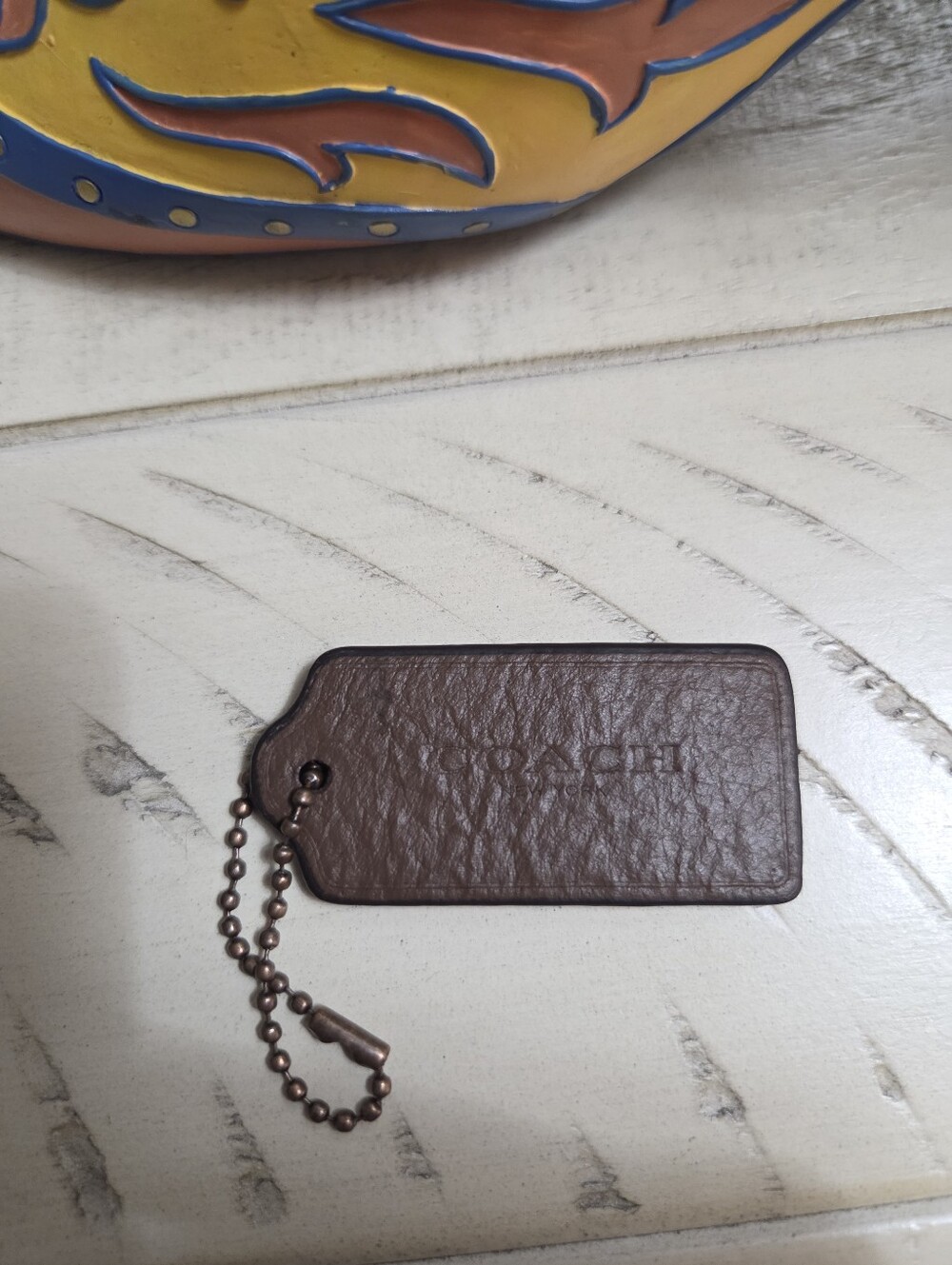 COACH Brown Leather HangTag, EUC - Picture 4 of 8